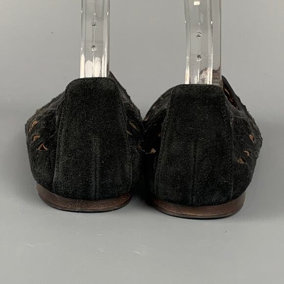 MARNI Size 6 Black Cut Out Suede Flats - Picture 5 of 7